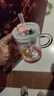 富光 玻璃杯家用儿童牛奶杯子带刻度耐热吸管水杯喝奶杯微波炉可加热 实拍图