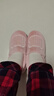 京东京造家居包脚棉拖鞋轻简毛绒保暖包跟棉拖鞋女款 花簇粉40-41 JZ-3222 实拍图
