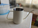 京东京造手冲咖啡壶 家用挂耳咖啡壶 304不锈钢长嘴壶细口壶 350ml米白 实拍图