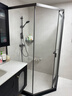 九牧（JOMOO）【定制】极窄小户型钻石移门整体淋浴房一体式淋浴隔断玻璃门E13 现货速发-枪灰光玻1000*1100*1900 实拍图