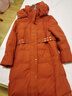 鸭鸭（YAYA）羽绒服女长款过膝2025冬季新款时尚气质收腰连帽加厚保暖外套XB 麦加橙 L /165 实拍图