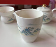 金镶玉功夫茶具整套装陶白瓷家用泡茶盖碗高端送人礼盒 羊脂玉金亭山水 实拍图
