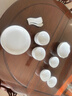 瓷侠客盘子菜盘家用白色骨瓷餐具碟子陶瓷餐盘套装骨碟饺子盘深盘饭盘 8英寸常用菜盘（10个装） 20.6cm 实拍图