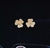 周六福小金花足金999黄金耳钉女生日礼物计价AC090379  一对 约0.67g 实拍图