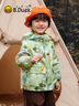B.Duck小黄鸭童装男童外套三合一儿童三防秋冬新款女童户外两件套 【三防外套+暖绒内胆】浅草绿 110 cm 实拍图