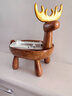 迪乐猫创意入户门玄关钥匙收纳摆件客厅麋鹿装饰品圣诞礼物 小鹿托盘收纳木色 实拍图