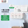 公牛（BULL）转换插头/品字形一转三插座/无线转换插座/电源转换器 适用卧室、厨房 3位分控开关插座  实拍图