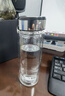 希诺双层玻璃杯男家用商务办公泡茶杯子过滤车载水杯XN-9311 360mL 实拍图