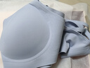 ubras[虞书欣同款]夹心软支撑光面小胸聚拢女无痕内衣隐形无钢圈文胸罩 【背勾款】奶盐蓝色 M 75A/75B 实拍图