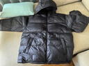 网易严选25新品90鸭绒超蓬羽绒服休闲面包服石墨烯保暖轻量抗菌防泼水 25秋冬连帽-静谧黑 2XL 实拍图