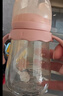 小土豆（potato）吸管奶瓶婴儿玻璃宽口径带手柄重力球配L号4个月以上 240ml妃桃粉 实拍图