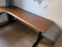 木藝生转角双电机电动升降电脑桌家用办公双人L型桌子工作台拐角书桌 双电2节插排左拐角3cm实木胡桃色 1.8*1.1M(升级加强版收纳横梁) 实拍图