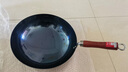 章丘铁锅正宗手工锻打铁锅无涂层物理不粘锅炒锅老式家用炒菜锅厨具轻音 标准版古法烤蓝（已干烧） 32cm 实拍图