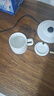 传旗陶瓷马克杯带勺盖咖啡杯牛奶杯早餐杯办公杯男女茶杯描金白400ml 实拍图