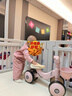 贝趣儿童平衡车1-3岁宝宝滑行车玩具幼儿滑步车婴儿四轮无脚踏溜溜车 樱花粉【20首音乐灯光+升级避震系统+车篮】 一岁防侧翻滑滑车周岁生日礼物 实拍图