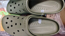 卡骆驰（CROCS）洞洞鞋贝雅男鞋女鞋轻便耐磨一脚蹬拖鞋休闲鞋|10126 军绿色-309 46 /47(300mm) 实拍图