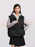 森马（Semir）棉马甲女冬季防泼水纯色oversize立领面包服叠穿时尚百搭外套 黑色90001 L 实拍图