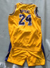 嫒嘻悠儿童篮球服套装背心无袖训练速干男童夏球衣运动服球衣24号女童 KB24号黄色 S（120-130cm） 实拍图