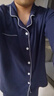 京东京造【10A抑菌】A类一等品50支纯棉睡衣男睡衣秋冬情侣家居服绀青2XL 实拍图