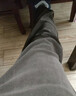 马登工装雪尼尔垂感聪明裤美式巴恩风直筒休闲裤仿灯芯绒束脚长裤子男 浅灰色 S 实拍图