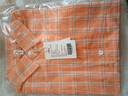 LOVER RUCCI棉布薄款格子衬衫女长袖春夏季新款洋气百搭上衣夏装宽松休闲衬衣 桔色 XL 118-133 实拍图
