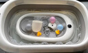 iuu婴儿洗澡盆 可折叠宝宝浴盆大号 洗澡神器躺托浴架新生儿童用品 【北欧灰】+可调节感温浴架 材质：FAD食品级材质检测认证 实拍图