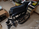 鱼跃(yuwell)轮椅车H051折叠老人轻便旅行手推车钢管免充气胎代步车 实拍图
