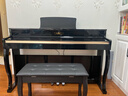 探律（TANLV）钢琴电钢琴88键重锤专业成人初学者幼师儿童家用立式数码电子钢琴 T03烤漆黑-大高箱-纯钢全重锤款-双人凳 实拍图