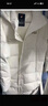 FILA 斐护科技|斐乐女装长款羽绒服冬季休闲简约连帽保暖羽绒外套 云菇白-WT 170/88A/L 实拍图