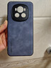 世咏（SHIYONG）适用荣耀magic6手机壳 magic6保护套镜头全包硅胶软边防摔超薄简约时尚皮纹壳男女款 雾霭蓝 实拍图
