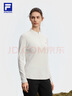 FILA 斐乐25冬季新款健身运动半拉链瑜伽跑步内搭加绒保暖女子长袖T恤 鹭白-WT XL 175/92A/XL 实拍图
