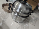 九阳（Joyoung）蒸锅不锈钢蒸锅家用炖汤蒸馒头包子鱼三层大容量汤锅28cm 实拍图