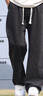 回力牛仔裤男冬季加绒直筒裤子男宽松阔腿休闲裤男保暖长裤男 黑灰M 实拍图