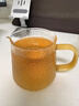忆壶茶（YIHUTEA）玻璃公道杯带过滤网茶漏套装茶具配件茶海分茶器加厚功夫茶杯大号 锤纹公杯300ml+茶漏-黄 实拍图