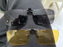 趣行上翻式夹片墨镜 夜用驾驶镜防远光灯炫目 骑行近视镜夹片 黄色 实拍图