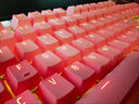 雷蛇（Razer）黑寡妇V3 机械键盘 游戏键盘 104键 RGB背光 游戏电竞 粉晶 绿轴 带腕托 实拍图