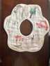 爱贝迪拉（AIBEDILA）口水巾围嘴婴儿纯棉8层纱布口水兜360°可旋转吸水围兜 印花3条装  实拍图