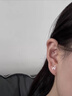 芯奢纯银999足银针蝴蝶耳钉女士耳骨钉高级耳环精致小巧养耳洞不过敏 一对+精美礼盒 实拍图