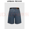 UR2025夏季新款女装复古猫须水洗腰带牛仔短裤UYY850081 实拍图