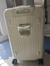大嘴猴（paul frank）超大容量行李箱女拉链密码拉杆箱网红男轻音万向轮旅行箱学生皮箱 乳白色/加大加宽/抑菌升级版 26英寸 实拍图