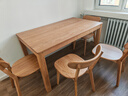 源氏木语实木餐桌北欧办公桌简约小户型家用餐桌椅组合家具 红橡木1.4米一桌四椅Y00S12 实拍图