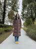 波司登（BOSIDENG）【商场同款】反季丝绒拿铁羽绒服女长款90鹅绒经典商务连帽冬外套 自在暖咖7F88-丝绒拿铁/博主同款 【店长推荐】 XS 155/80A 体重约100斤以内 实拍图