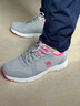 骆驼（CAMEL）网面透气跑步女鞋轻量健步运动鞋子 CD2223L6852 灰/梅红 38 实拍图