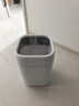 宅丽仕垃圾桶无盖式13L方形白色家用客厅卧室卫生间缝隙压圈垃圾 实拍图