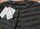 鸭鸭（YAYA）佟丽娅同款轻薄羽绒服女新款冬季短款圆领内胆修身时尚薄外套男 黑色【女款无领】 L 实拍图