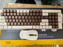 爱国者（aigo）CK100 无线键盘鼠标机械轴体2.4G连接电竞游戏商务办公通用高颜值机械键鼠套装 咖色 红轴 实拍图