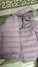 迷你巴拉儿童羽绒服男女童厚款保暖连帽棉服防风保暖羽绒外套【防水透湿】 粉紫70005 【白鸭绒-1000+洁净度】 140 【充绒量59.1g】 实拍图