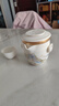 唐舍中国风羊脂玉瓷户外旅行茶具套装快客杯一壶四杯白瓷便携旅游家用 如意祥云-江山胜揽图 实拍图