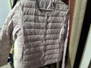 鸭鸭（YAYA）佟丽娅同款轻薄羽绒服女新款冬季短款圆领内胆修身时尚薄外套男 米白色【女款无领】 L 【建议100-115斤】 实拍图