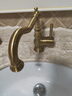 老铜匠（LTJ）卫浴全铜水龙头卫生间欧式仿古复古洗脸盆洗手盆洗脸池 复古水龙头+球阀一对 实拍图